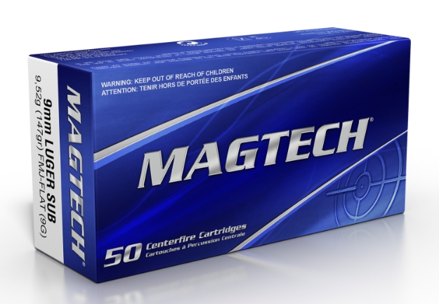 Picture of Magtech Range/Training Target 9Mm Luger 147 Gr Full Metal Jacket Flat Subsonic 50 Per Box/ 20 Cs 