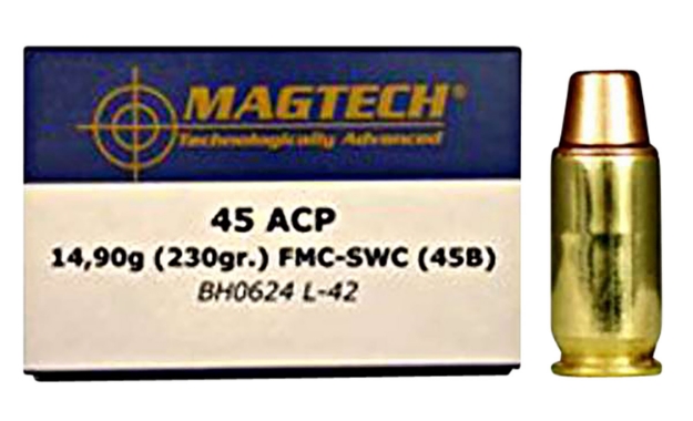 Picture of Magtech Range/Training Target 45 Acp 230 Gr Full Metal Jacket Semi-Wadcutter (Fmjsw) 50 Per Box/ 20 Cs 