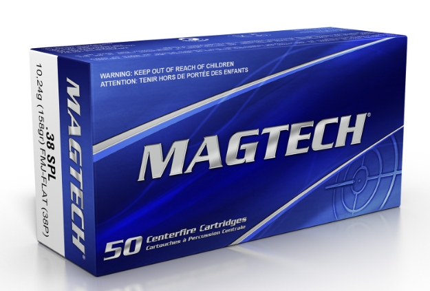 Picture of Magtech Range/Training Target 38 Special 158 Gr Full Metal Jacket Flat Point (Fmjfp) 50 Per Box/ 20 Cs 