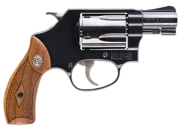 Picture of Smith & Wesson Model 36 Classic 38 S&W Spl +P Blued Carbon Steel 1.88" Barrel, 5Rd Cylinder & J-Frame, Integral Front Sight, Wood Grip 