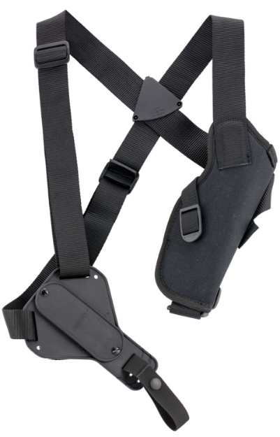 Picture of Uncle Mike's Sidekick Vertical Shoulder Holster Shoulder Size 0 Black Cordura Harness Fits Sm/Med Da Revolver Fits 2-3" Barrel Right Hand 