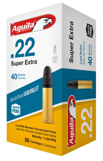 Picture of Aguila Super Extra Rimfire 22 Lr 40 Gr Lead Solid Point 50 Per Box/ 40 Cs 