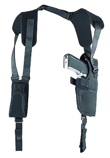 Picture of Uncle Mike's Sidekick Vertical Shoulder Holster Shoulder Size 15 Black Cordura Harness Fits Large Semi-Auto Fits 3.75-4.50" Barrel Right Hand 