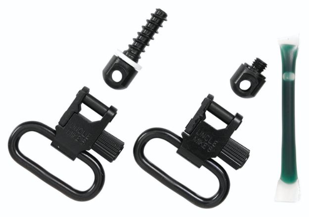 Picture of Uncle Mike's Fore End Band Swivel Set Made Of Steel With Blued Finish, 1" Loop Size, Quick Detach 115 Lrb Style For Leaver Action Rifles, Carbines & Mossberg 500 