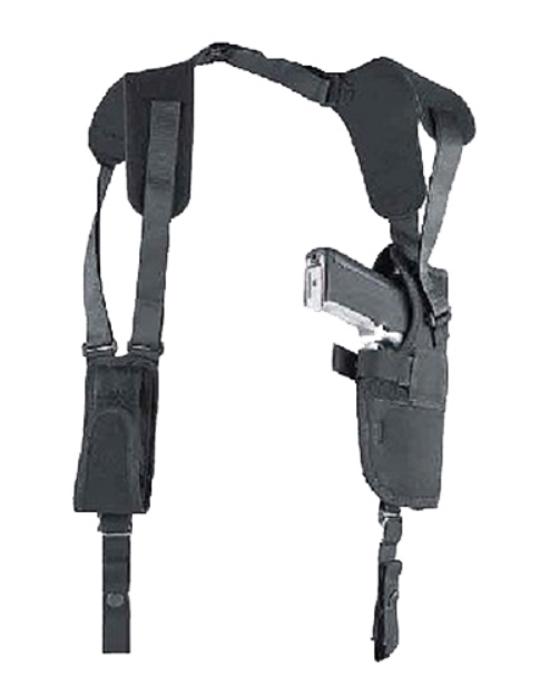 Picture of Uncle Mike's Pro-Pak Vertical Shoulder Holster Shoulder Size 01 Black Nylon Harness Fits Medium Autos Fits 3-4" Barrel Right Hand 