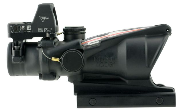 Picture of Trijicon Acog Combo Matte Black 4X32mm Illuminated Red Chevron .223/5.56 Bdc Reticle 