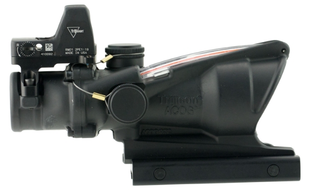 Picture of Trijicon Acog Combo Matte Black 4X32mm Illuminated Red Crosshair .223 Bdc Reticle 