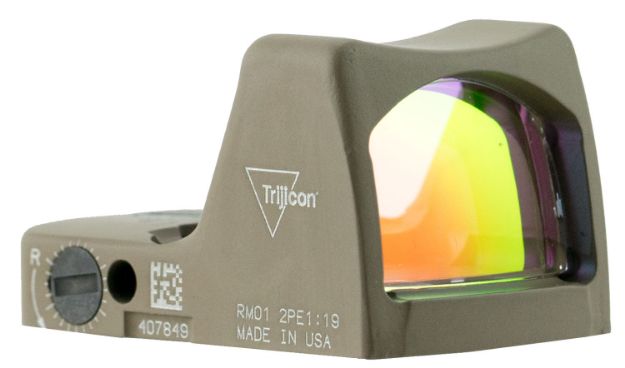 Picture of Trijicon Rmr Type 2 Flat Dark Earth Cerakote 22X16mm 3.25 Moa Illuminated Red Led Dot Reticle 