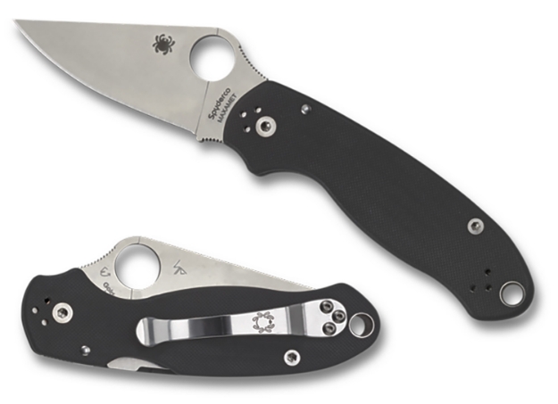 Picture of Spyderco Para 3 2.95" Folding Clip Point Plain Satin Cpm S45vn Ss Blade/ Black G10 Handle Includes Pocket Clip 