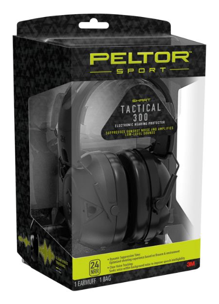 Picture of Peltor Sport Tactical 300 24 Db Over The Head Black Adult 1 Pair 