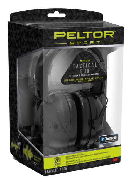 Picture of Peltor Sport Tactical 500 Polymer 26 Db Over The Head Black Adult 1 Pair 