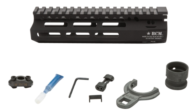 Picture of Bcm Bcmgunfighter Mcmr 7" M-Lok, Free-Floating Style Made Of Aluminum With Black Anodized Finish For Ar-Platform 