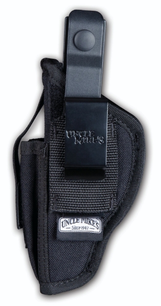 Picture of Uncle Mike's Sidekick Hip Holster Iwb/Owb Size 02 Black Kodra Nylon Belt Clip Fits Med/Large Da Revolver Fits 3-4" Barrel Ambidextrous 