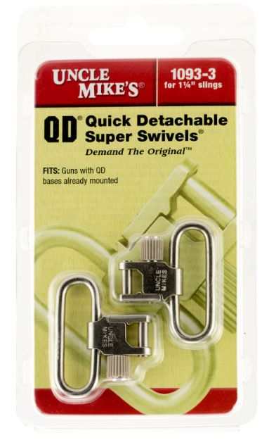 Picture of Uncle Mike's Super Swivel Made Of Steel With Nickel Finish, 1.25" Loop Size, Quick Detach Style & Tri-Lock System For Rifles Or Shotguns 