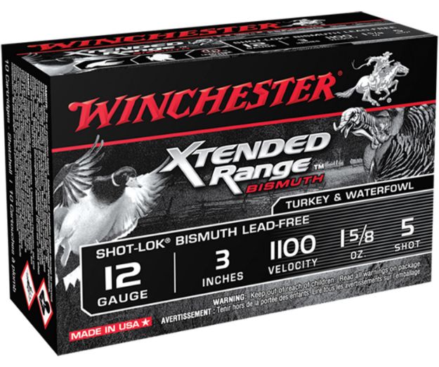 Picture of Winchester Ammo Xtended Range Shot-Lok Bismuth 12 Gauge 3" 1 5/8 Oz 1200 Fps Bismuth 5 Shot 10 Bx/10 Cs 