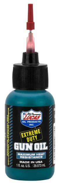 Picture of Lucas Oil Extreme Duty Gun Oil Against Heat, Friction, Wear 1 Oz Squeeze Bottle 