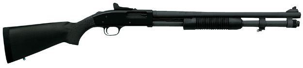 Picture of Mossberg 590A1 12 Gauge 8+1 3" 20" Heavy Barrel, Parkerized Finish, Drilled & Tapped Receiver, Mil-Spec Construction W/Metal Trigger & Safety, Ghost Ring Sight, Synthetic Stock 