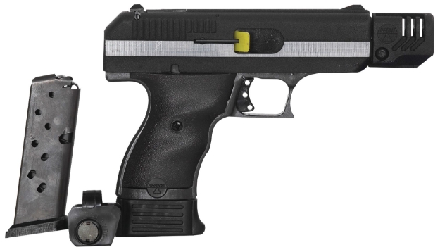 Picture of Hi-Point Model Cf 380 Acp Caliber With 4" Compensated Barrel, 10+1 Capacity, Black Finish Frame, Serrated Black Steel Chrome Line Slide & Polymer Grip 