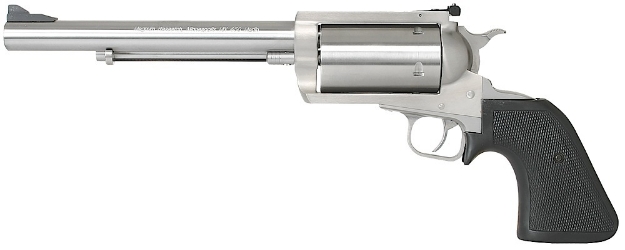 Picture of Magnum Research Bfr Long Cylinder Sao 500 S&W Mag Caliber With 7.50" Barrel, 5Rd Capacity Cylinder, Overall Brushed Stainless Steel Finish & Black Rubber Grip 