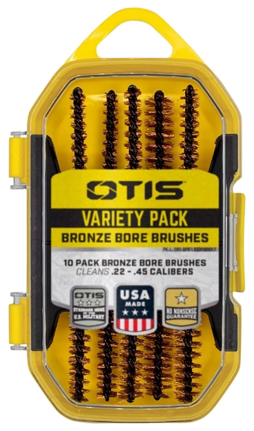 Picture of Otis Variety Brushes Multi-Caliber Rifle/Pistol Firearm Bronze Bristles 10 Pk. 