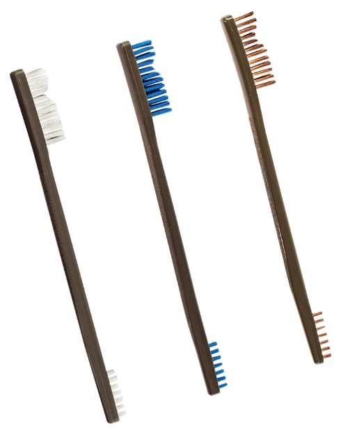 Picture of Otis Ap Brushes Multi-Caliber Universal Firearm Bronze/Nylon Bristles 3 Per Pkg 