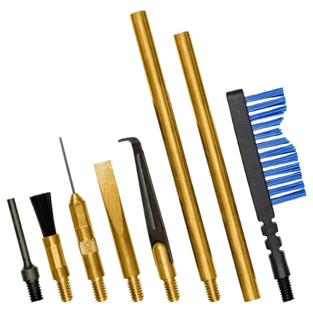 Picture of Otis Brass Scraper Tool Set Msr/Ar Multi-Caliber Pieces Brass Nylon Bristles 