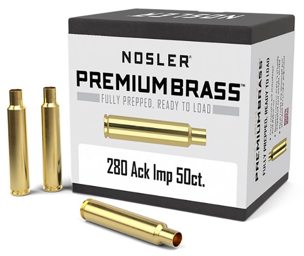 Picture of Nosler Premium Brass Unprimed Cases 280 Ackley Improved Rifle Brass 50 Per Box 