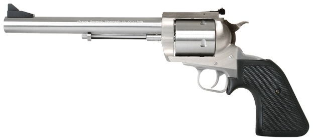 Picture of Magnum Research Bfr45/707 Bfr Long Cylinder Sao 45-70 Gov Caliber With 7.50" Barrel, 5Rd Capacity Cylinder, Overall Brushed Stainless Steel Finish & Black Rubber Grip 