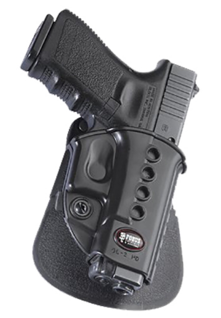 Picture of Fobus Passive Retention Evolution Owb Black Polymer Paddle Compatible W/Glock 17/19/22/35 Includes Belt Loops Right Hand 