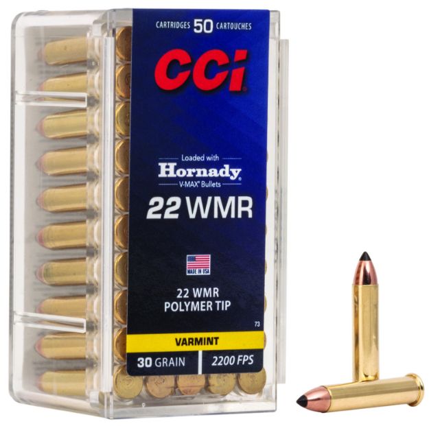 Picture of Cci Varmint Vmax 22 Wmr 30 Gr Hornady V-Max (Vmx) 50 Per Box/ 40 Cs 