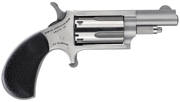 Picture of North American Arms Mini-Revolver Carry Combo 22 Wmr 5Rd 1.63" Barrel, Stainless Steel Barrel/Cylinder/Frame, Black Rubber Grip, Includes Exclusive Holster Package 