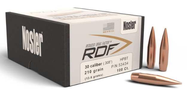 Picture of Nosler Rdf Match 30 Cal .308 210 Gr Hollow Point Boat-Tail (Hpbt) 100 Per Box 