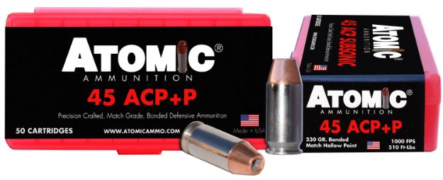 Picture of Atomic Ammunition Pistol Precision Craft 45 Acp +P 230 Gr Bonded Match Hollow Point 50 Per Box/ 10 Cs 