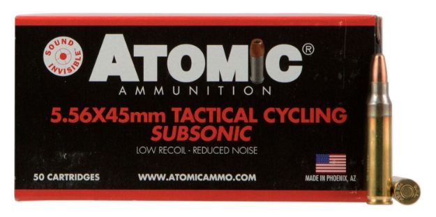 Picture of Atomic Ammunition Rifle Subsonic 5.56X45mm Nato 112 Gr Soft Point Round Nose (Sprn) 50 Bx/10 Cs 