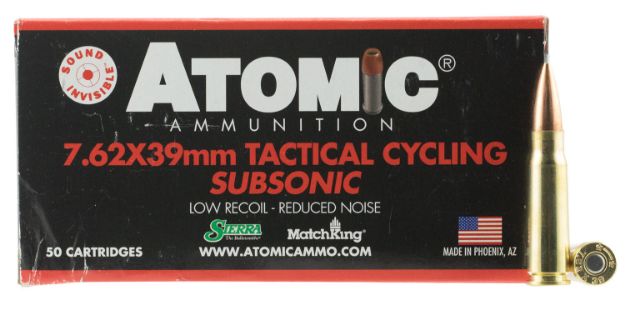 Picture of Atomic Ammunition Rifle Subsonic 7.62X39mm 220 Gr Hollow Point Boat-Tail (Hpbt) 50 Bx/ 10 Cs 