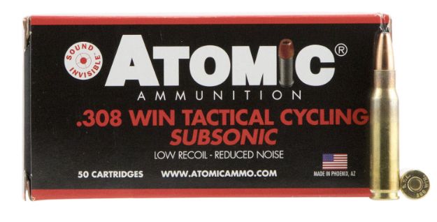 Picture of Atomic Ammunition Rifle Subsonic 308 Win 260 Gr Soft Point Round Nose (Sprn) 50 Bx/10 Cs 