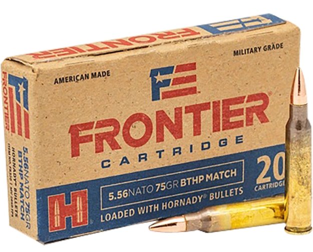 Picture of Frontier Cartridge Military Grade Centerfire Rifle 5.56X45mm Nato 75 Gr Hollow Point Boat-Tail Match (Hpbtm) 20 Per Box/ 25 Cs 