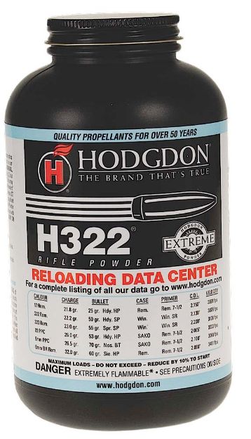 Picture of Hodgdon Extreme H322 Rifle Powder Multi-Caliber 1 Lb 