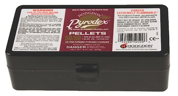 Picture of Hodgdon Muzzleloading Pyrodex 50/50 Pellets 50 Gr 100 Per Box 