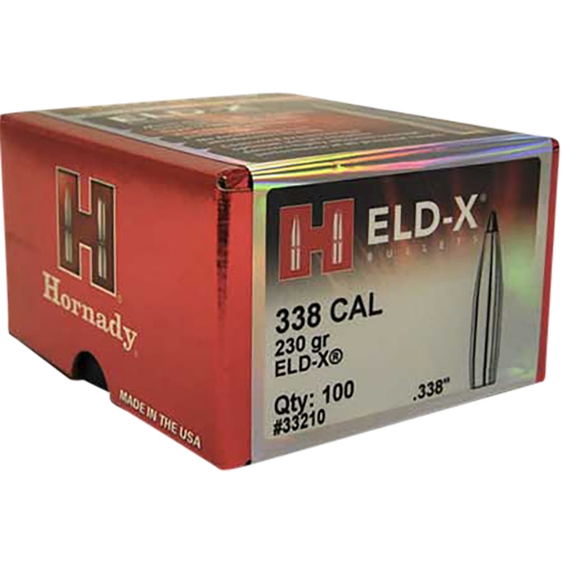 Picture of Hornady Eld-X Hunting 338 Cal .338 230 Gr Extremely Low Drag-Expanding 