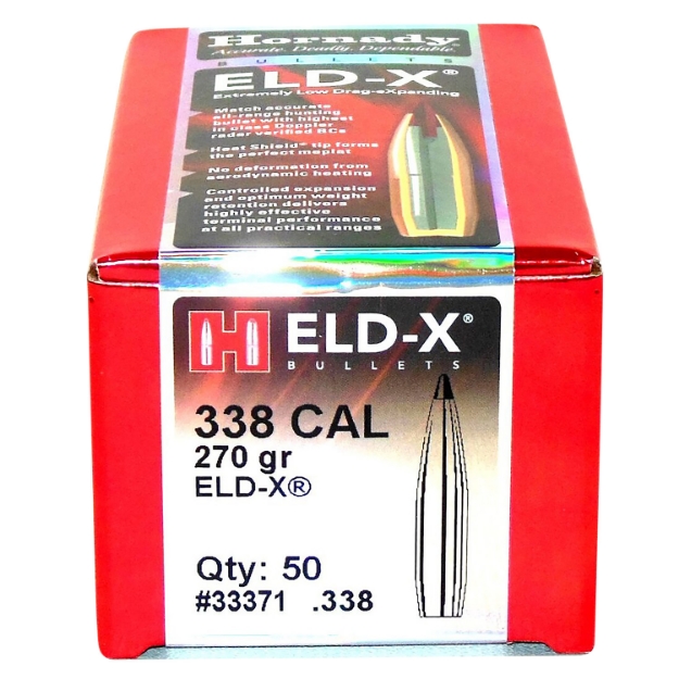 Picture of Hornady Eld-X Hunting 338 Cal .338 270 Gr Extremely Low Drag-Expanding 