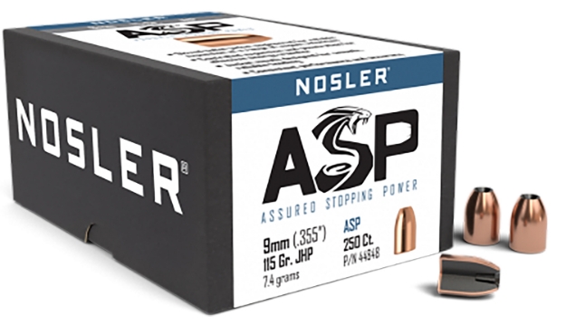 Picture of Nosler Assured Stopping Power Target 9Mm .355 115 Gr Jacketed Hollow Point (Jhp) 250 Per Box 