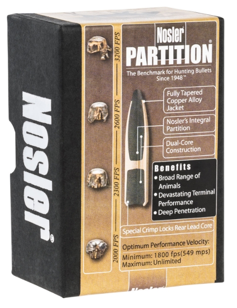 Picture of Nosler Partition Hunting 22 Cal .224 60 Gr Partition Spitzer 50 Per Box 