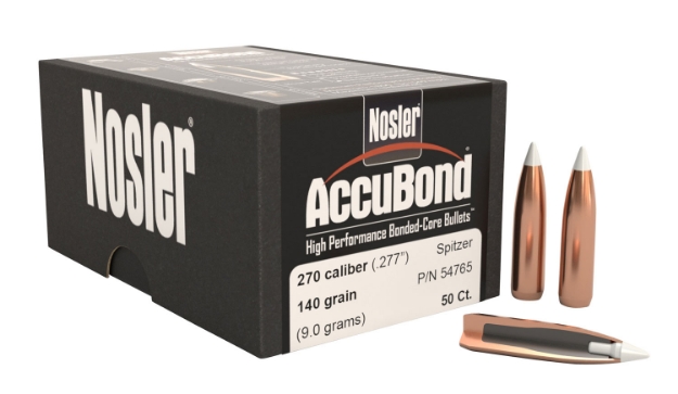 Picture of Nosler Accubond Hunting 270 Win .277 140 Gr Spitzer Point 50 Per Box 