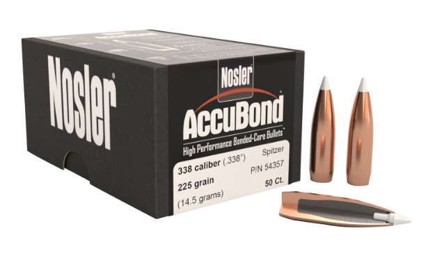 Picture of Nosler Accubond Hunting 338 Cal .338 225 Gr Spitzer Point 50 Per Box 