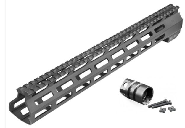 Picture of Aim Sports Ar Handguard 13.50" High M-Lok Style Made Of 6061-T6 Aluminum With Black Anodized Finish For 308 Cal Ar-10 