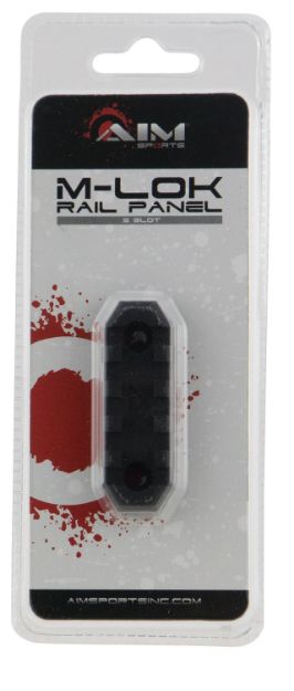 Picture of Aim Sports Panel Section Rifle Picatinny Rail 2.50" 5 Slot Black Anodized 6061-T6 Aluminum 