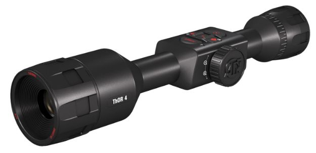 Picture of Atn Thor 4 384 Thermal Rifle Scope Black Anodized 2-8X Multi Reticle 384X288, 60Hz Resolution Features Rangefinder 