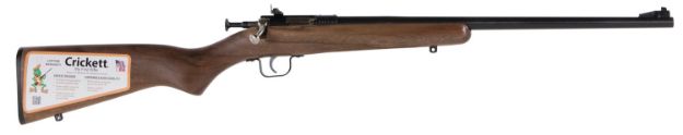 Picture of Crickett Youth 22 Wmr 1Rd 16.12" Barrel & Receiver, Fixed Front/Adjustable Rear Peep Sights, Walnut Stock W/11.5" Lop, Rebounding Firing Pin Safety 