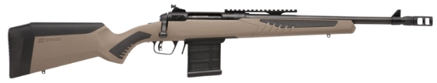 Picture of Savage Arms 110 Scout 308 Win 10+1 16.50", Matte Black Metal, Flat Dark Earth Fixed Accustock With Accufit 